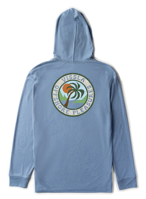 Camiseta Técnica Vissla Manga Larga Con Capucha Seabound Comp Lite Eco Drirelease Dark Harbor