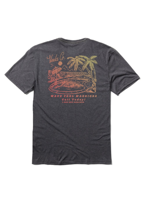 Camiseta Vissla Wave Pool Warrior Comp Lite Eco Drirelease Black Heather