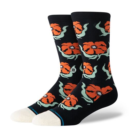 Calcetines Stance Broadcast Floral Crew Black L