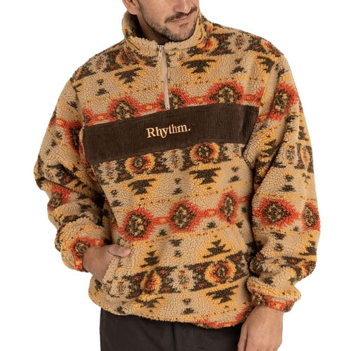 Fleece Rhythm High Noon Quarter Zip Tan