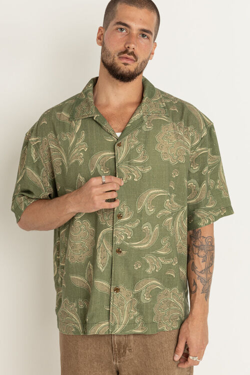 Camisa Rhythm Astral Bloom Relaxed Olive