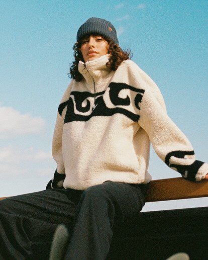 Polar Billabong Quarter Zip Dont You Whitecap XS