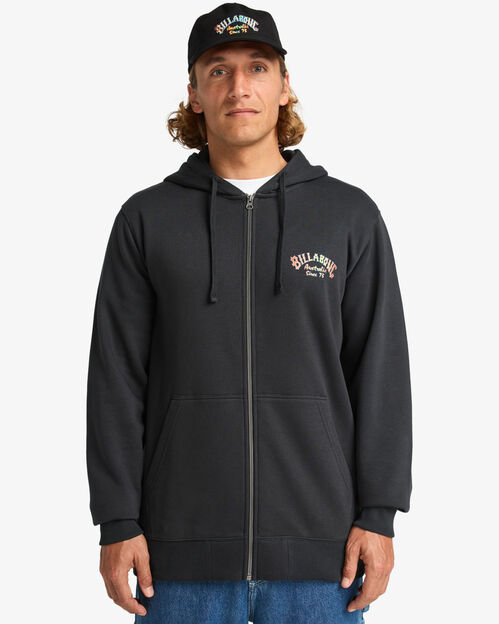 Sudadera con Cremallera Billabong Foundation Full Zip Black
