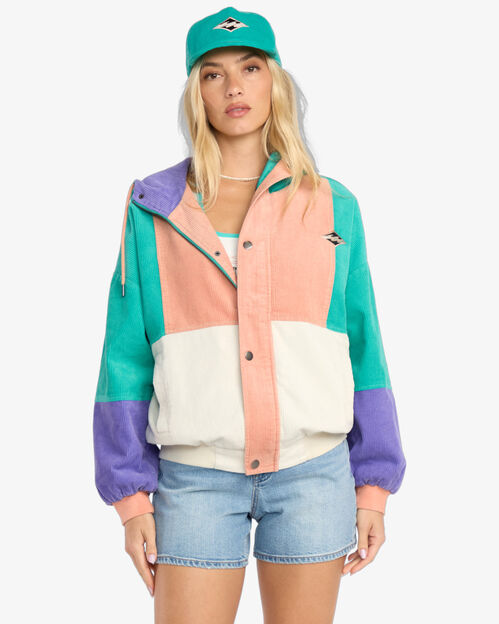 Chaqueta Mujer de Pana Billabong Set The Tone Aqua Haze