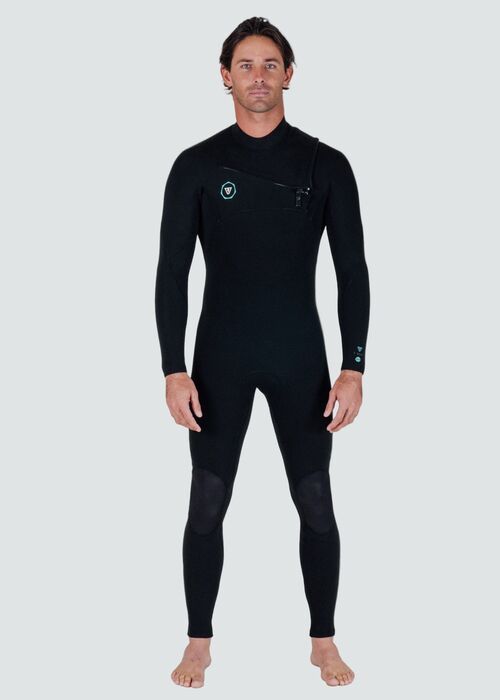 Neopreno Vissla 7 Seas 3/2 Full Chest Zip Black