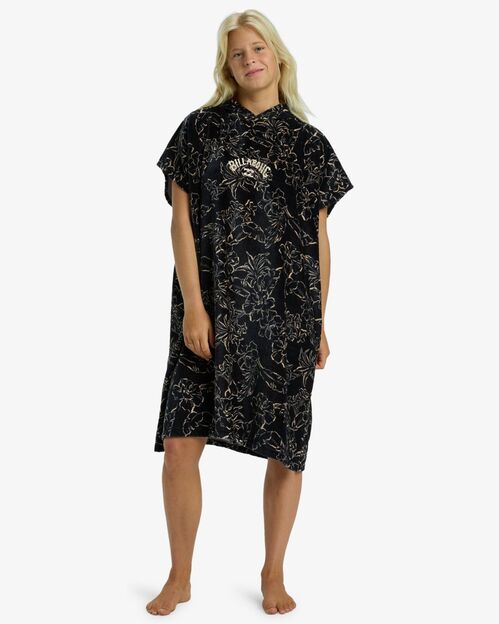 Poncho Billabong Black Pebble