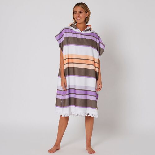 Poncho O&E Sunkissed Apricot/Violet