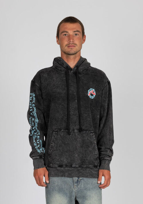 Sudadera con Capucha Rusty Stamped Black Acid