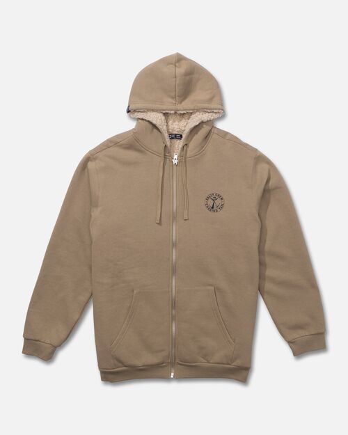 Sudadera Polar con Cremallera Salty Crew Coastal Sherpa Khaki