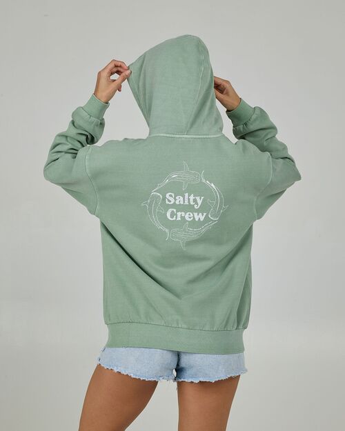 Sudadera con Cremallera Mujer Salty Crew Respect Sage