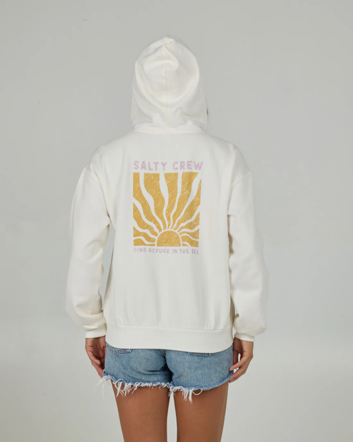 Sudadera con Cremallera Mujer Salty Crew Perfect Set Off White