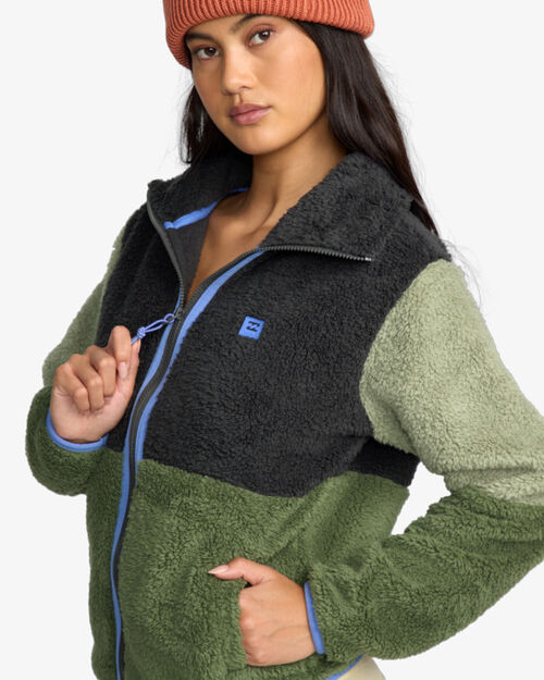 Fleece Billabong Switchback Full Zip Black/Green