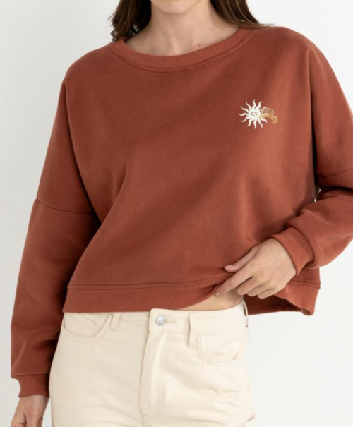 Sueter Crew Neck Rhythm Follow The Sun Rusty