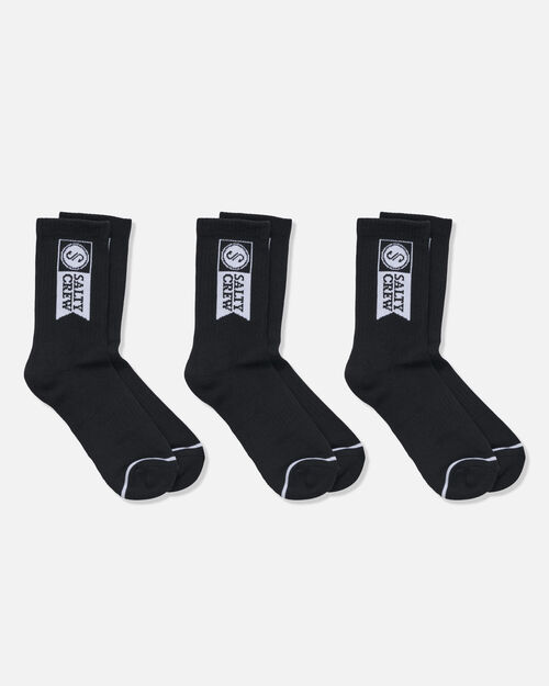 Pack de 3 Calcetines Salty Crew Alpha Black