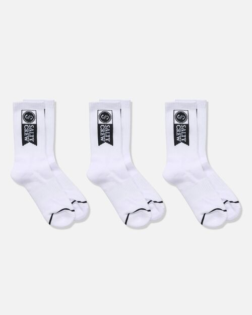 Pack de 3 Calcetines Salty Crew Alpha White