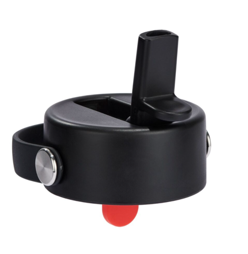 Tapa Ancha con Pajita Hydroflask Black
