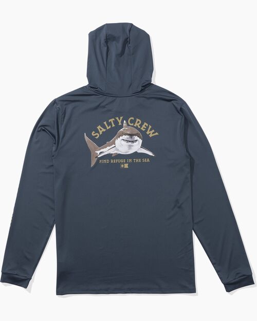 Licra Camiseta Manga Larga con Capucha Salty Crew Lurking Blue Fin M