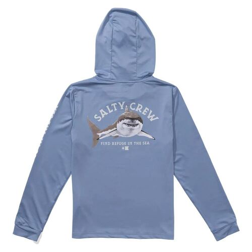 Licra Camiseta Niño Manga Larga con Capucha Salty Crew Lurking Marine Blue M