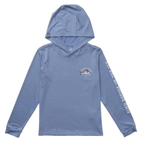 Licra Camiseta Niño Manga Larga con Capucha Salty Crew Lurking Marine Blue
