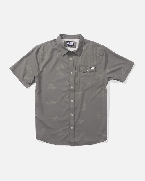 Camisa Técnica Manga Corta Salty Crew Helmsman Olive