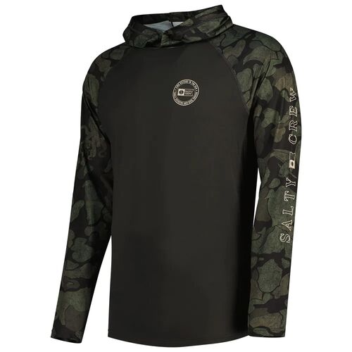 Licra Manga Larga Microperforada con Capucha Salty Crew Black Camo L