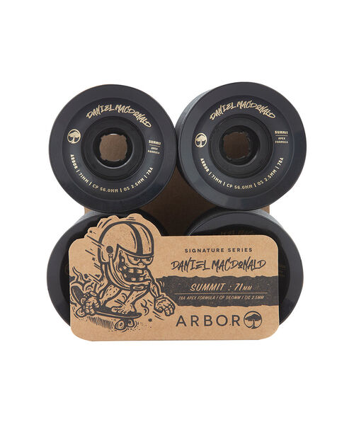 Ruedas Longboard Arbor Summit Daniel McDonald 71mm 78a Black