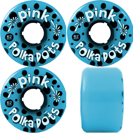 Ruedas Cruiser Kats Rack Pink Polka Dots 62mm 96a Blue