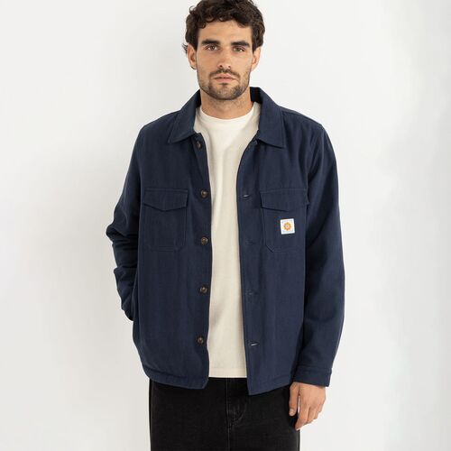 Chaqueta Rhythm Sherpa Lined Work Shirt Navy