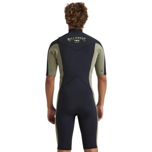 Neopreno Billabong Absolute Natural Shorty Chest Zip 2mm Military Green XL