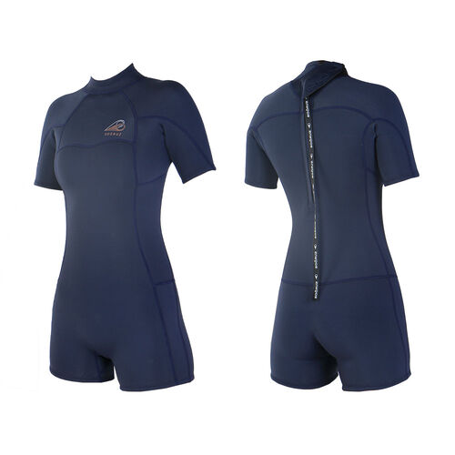 Neopreno Mujer Soöruz Fly Back Zip Shorty 2mm Navy